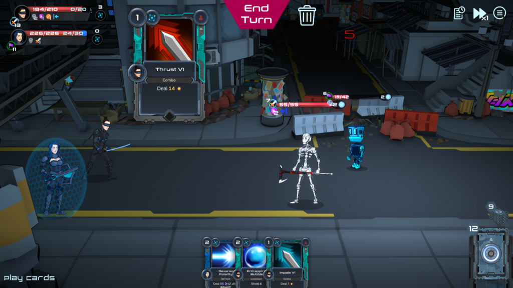 a fight showcasing two leaders within the player party.